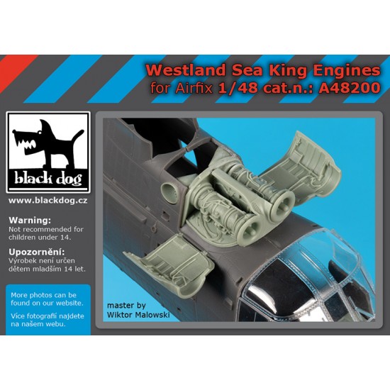 1/48 Westland Sea King Engines for Airfix kits