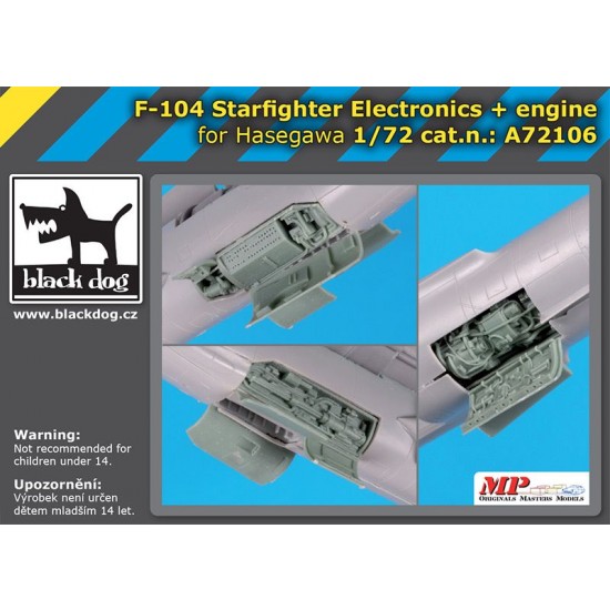 1/72 Lockheed F-104 Starfighter Electronics & Engine for Hasegawa kits