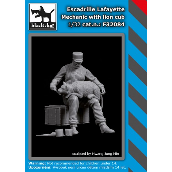 1/32 Escadrille Lafayete Mechanic with Lion Cub