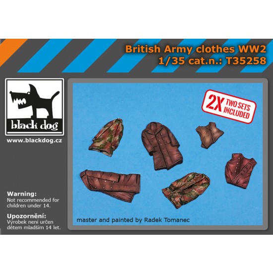 1/35 WWII British Army Clothes