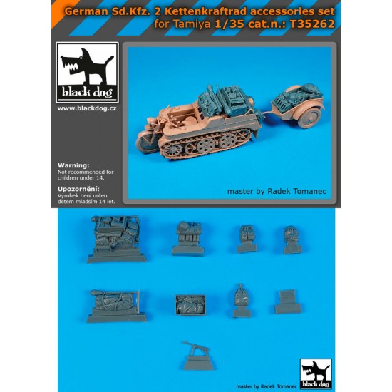 1/35 German SdKfz 2 Kettenkrattrad Stowage Set for Tamiya kits