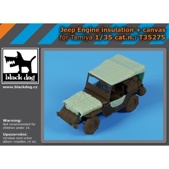 1/35 Jeep Engine Insulationt and Canvas for Tamiya kits