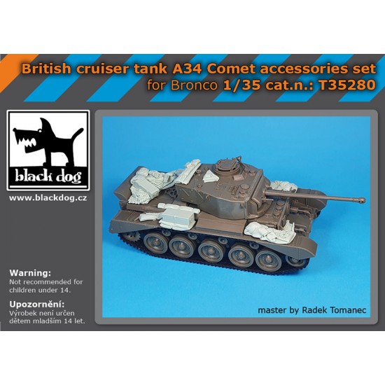 1/35 British Cruiser Tank A 34 Comet Accessories set for Tamiya kits