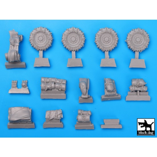 1/48 British Staghound Mk III Accessories & Wheels Set for Bronco models