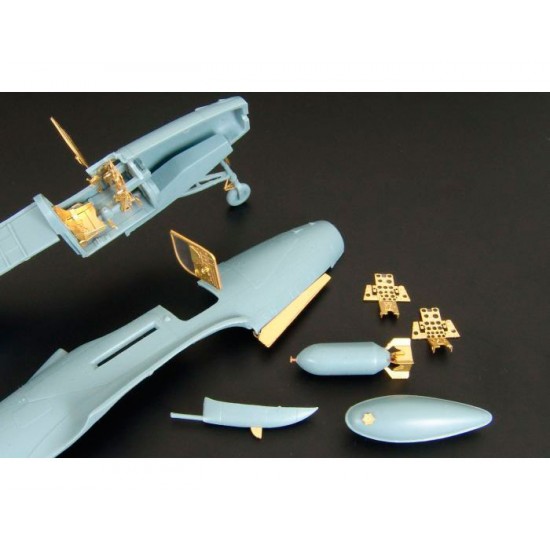 1/72 P-39Q-L-N P-400 Aircobra PE parts for RS models kit