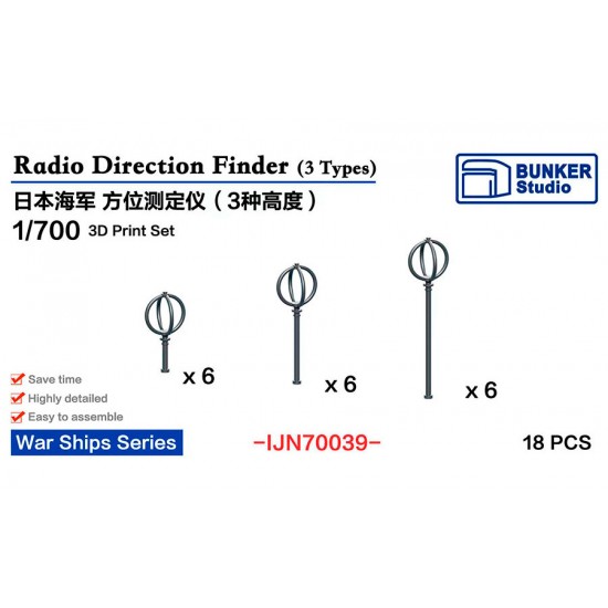 1/700 IJN Radio Direction Finder (18pcs)