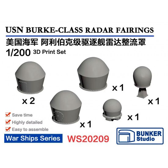 1/200 ARLEIGH BURKE-Class Radar Fairings