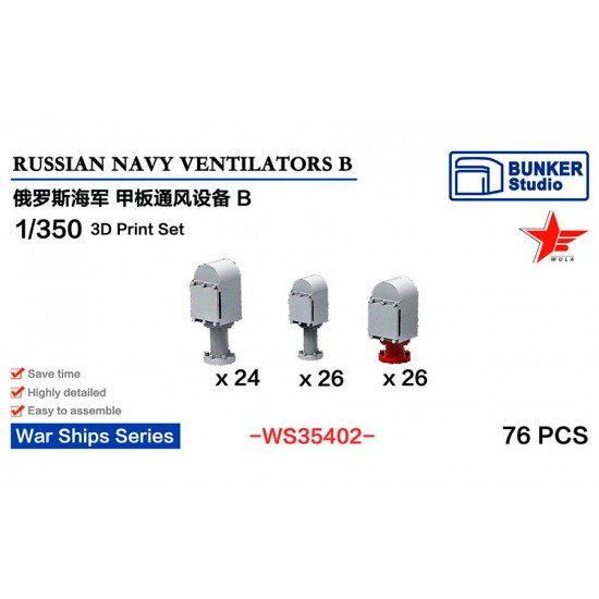 1/350 Russian Navy Ventilators Set B