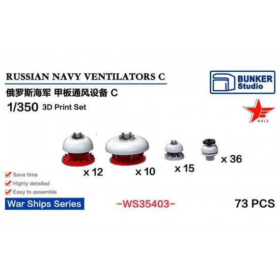 1/350 Russian Navy Ventilators Set C