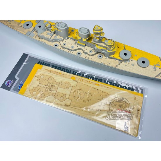 1/350 H-class Battleships Wooden Deck, Whole Ship Masking, Anchor Chain for Trumpeter 05371