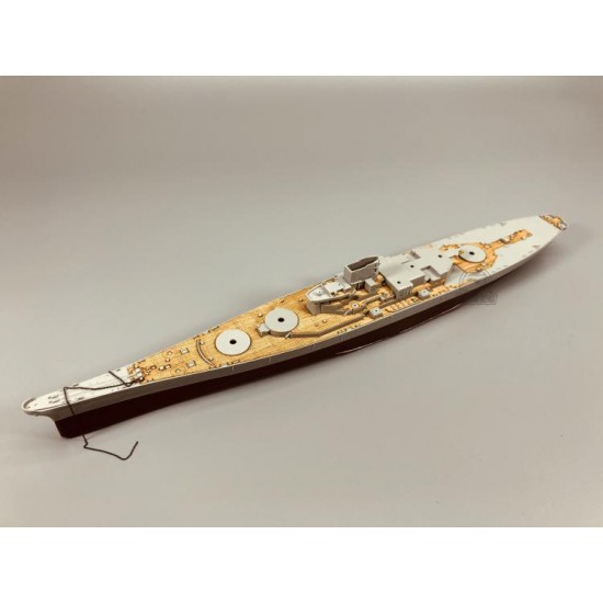 1/700 USS Iowa (BB-61) Wooden Deck w/Metal Chain for Trumpeter kits #05701