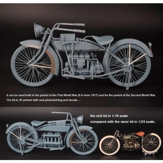 1/16 Henderson 4-cylinder Motorcycle Civil Version