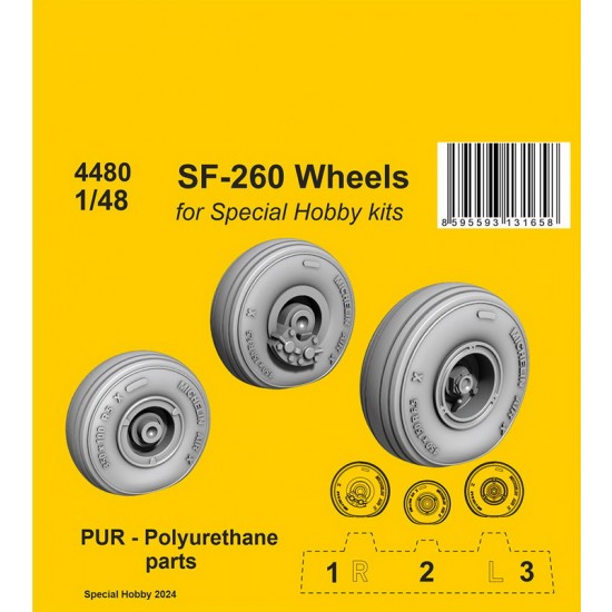 1/48 Modern SF-260 Wheels for Special Hobby kits