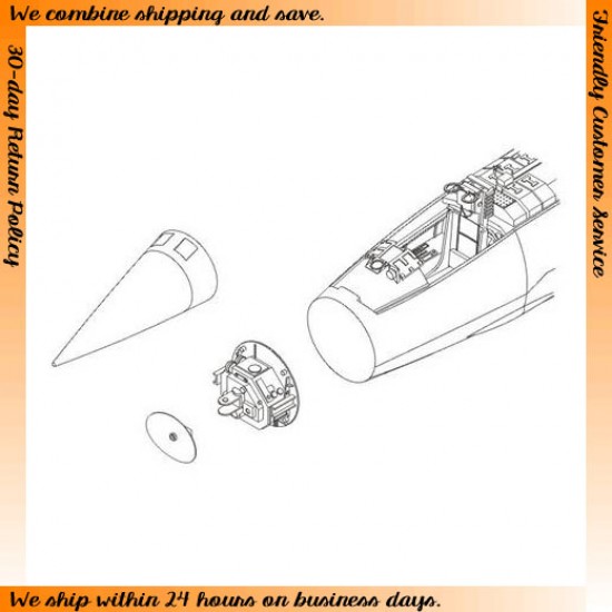 1/32 Lockheed F-104G Starfighter Radome Set for Hasegawa kit