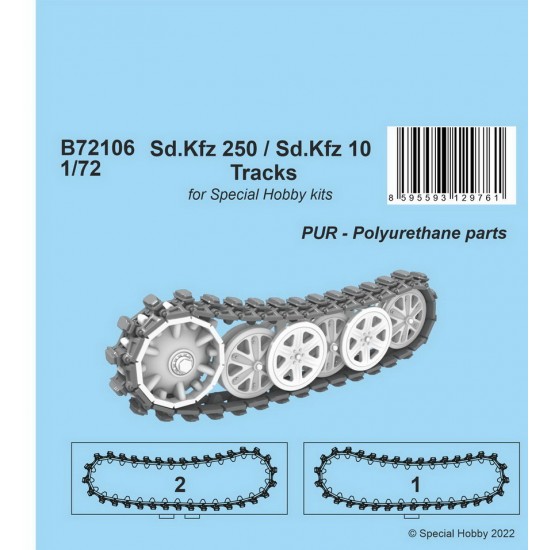 1/72 SdKfz 250 Tracks for Special Hobby kits