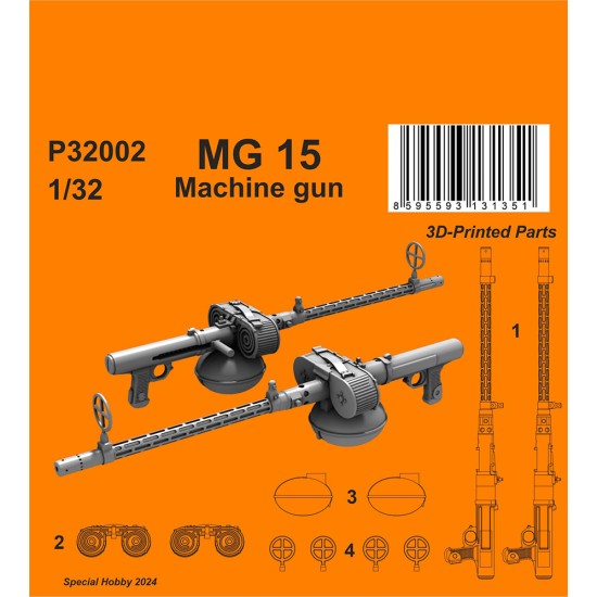 1/32 MG 15 Aircraft Machine Gun