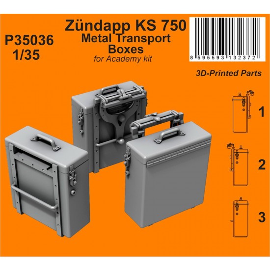 1/35 Zundapp KS 750 Metal Transport Boxes for Academy kit