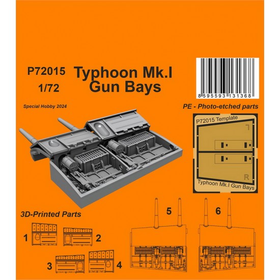 1/72 Typhoon Mk.I Gun Bays Correction Set for Airfix kit