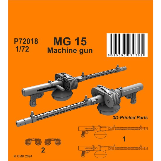 1/72 MG 15 Aircraft Machine Gun