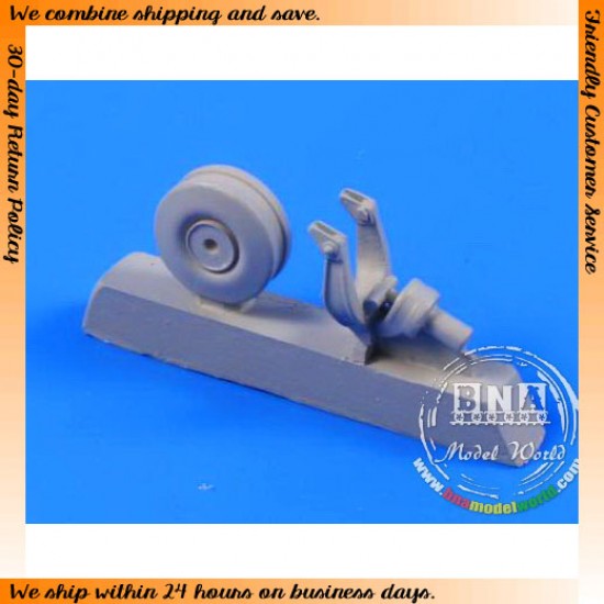 1/48 WWII British De Havilland Mosquito Tail Wheel Strut (incl.wheel) for Tamiya