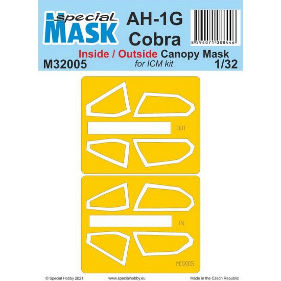 1/32 Bell AH-1G Cobra Inside/Outside Paint Masking for ICM kits