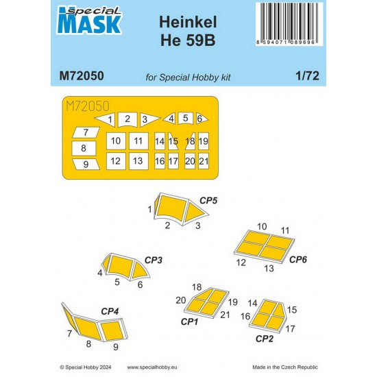 1/72 Heinkel He 59B MASK for Special Hobby kits