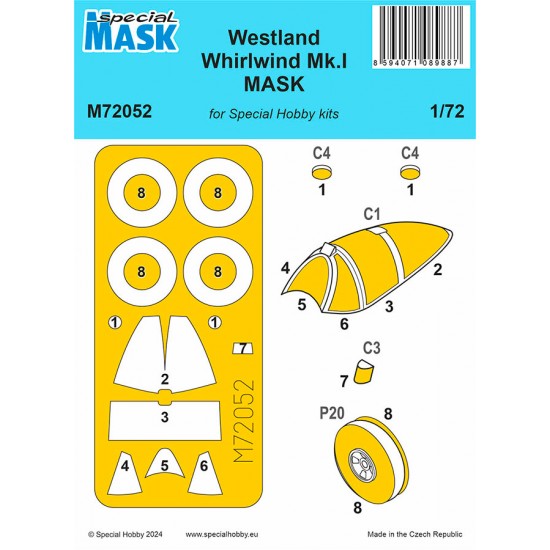 1/72 Westland Whirlwind Mk.I MASK for Special Hobby kits