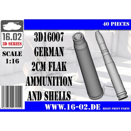 1/16 German 2cm Flak Ammunition and Shells