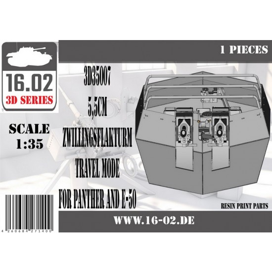 1/35 German 5.5cm Zwillingsflakturmon Transport for Panther and E-50