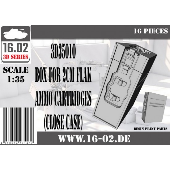 1/35 2cm Flak Ammo Cartridges Close Case Box