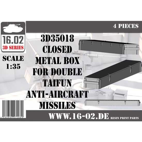 1/35 Closed Metal Box for Double Taifun Anti-Aircraft Missiles (4pcs)