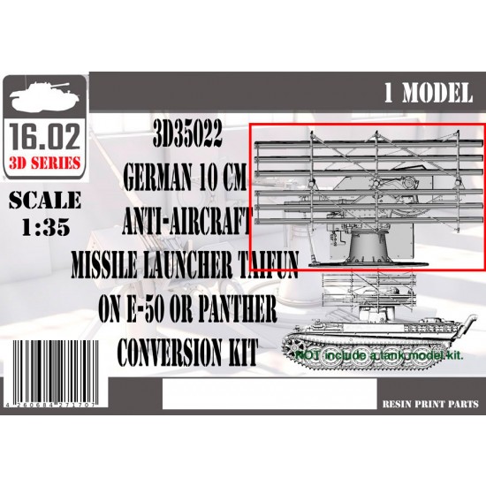 1/35 10cm Anti Aircraft Missile Launcher Taifun Conversion set for E-50/Panther kits