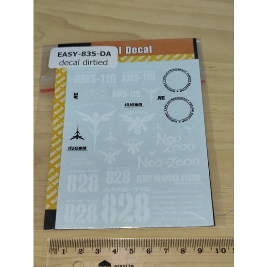 Decals for 1/72 Gundam AMS-119 Geara Doga (no instruction)