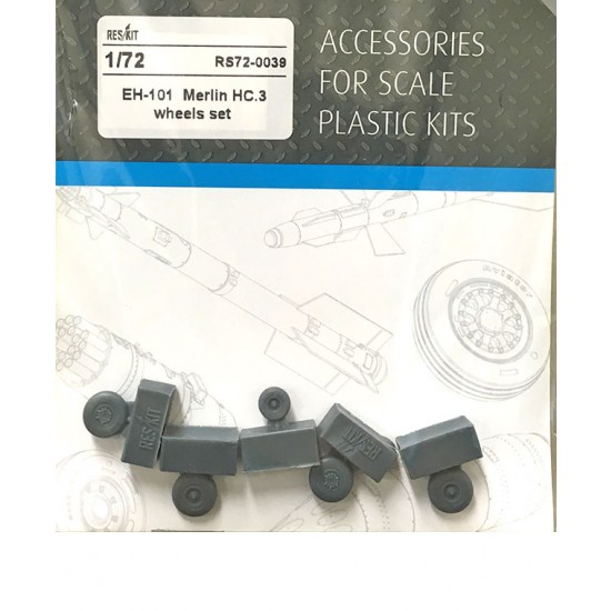 5x Wheels for 1/72 Italeri/Revell EH-101 Merlin HC.3 kits