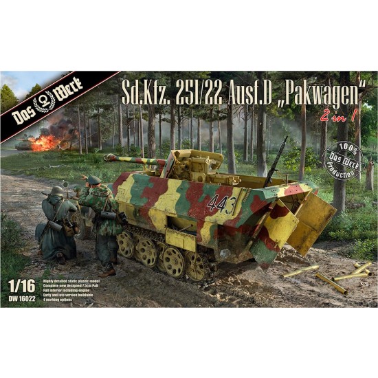 1/16 SdKfz.251/22 Ausf.D Pakwagen Half-track Armoured Personnel Carrier