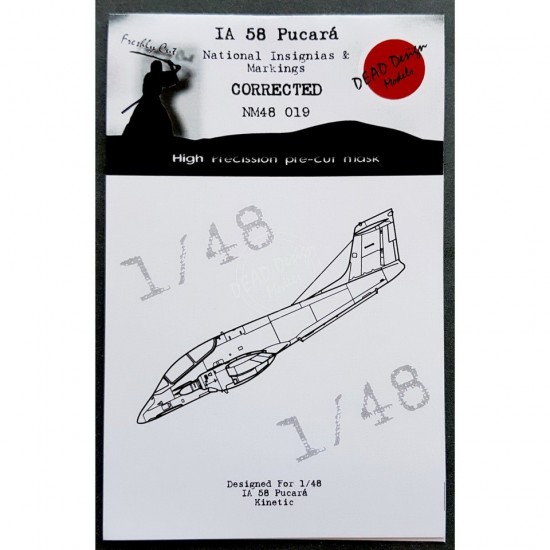 1/48 FMA IA 58 Pucara National Insignias Masking for Kinetic kits