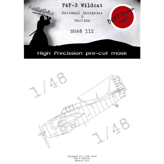 1/48 Grumman F4F-3 Wildcat National Insignias Masking for Eduard kits