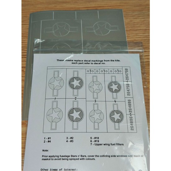 1/48 B-25G Mitchell National Insignias Mask for Accurate Miniatures/Academy kits