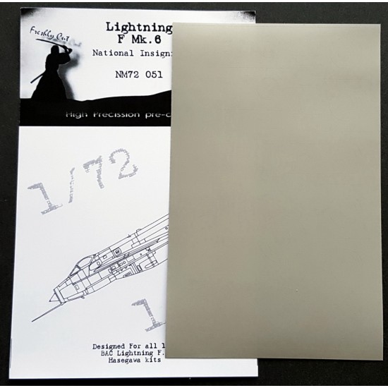 1/72 English Electric Lightning F. Mk.6 National Insignias Masking for Hasegawa kits