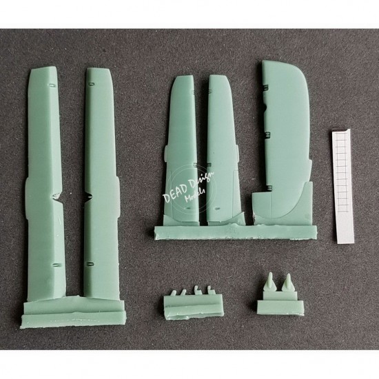 1/72 Kawasaki Ki-61 Id Control Surfaces Resin Set for Hasegawa kits