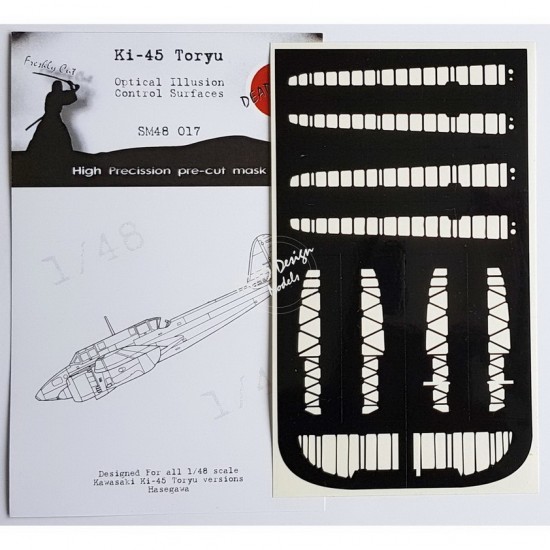 1/48 Kawasaki Ki-45 Toryu Control Surfaces Masking for Hasegawa kits