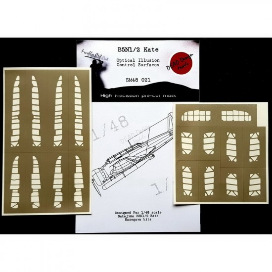 1/48 Nakajima B5N Kate Control Surfaces Masking for Hasegawa kits