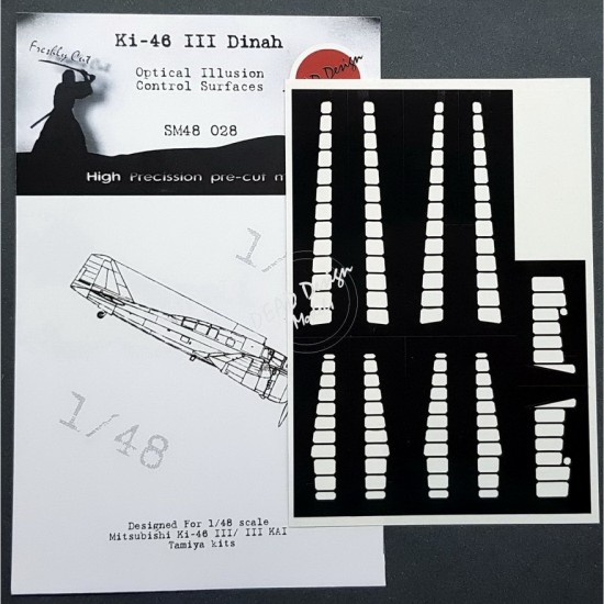 1/48 Mitsubishi Ki-46 Dinah Control Surfaces Masking for Tamiya kits