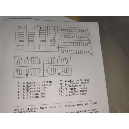 1/48 B-25J Control Surfaces Paint Mask for HK Model