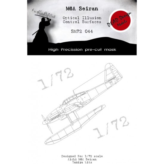 1/72 Aichi M6A Seiran Control Surfaces Optical Illusion Masking for Tamiya kits