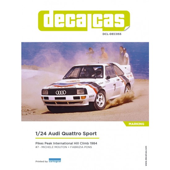 1/24 Audi Quattro Sport Team Audi Sport - 1984 Decal for Nunu #24023