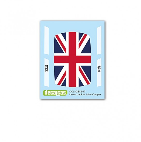 1/24 Mini Cooper 1.3 Union Jack and John Cooper Decal for Hasegawa kits