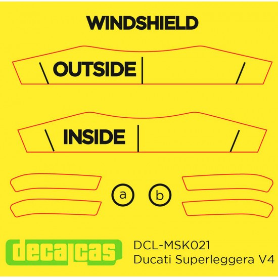 1/12 Ducati Superleggera V4 Masks for Tamiya #14140