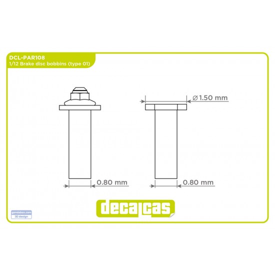 1/12 Brake Disc Bobbins - Type 1 (48pcs)