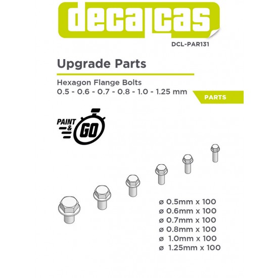 Hexagon Flange Bolts 0.5 - 1.25 mm (600pcs, resin)